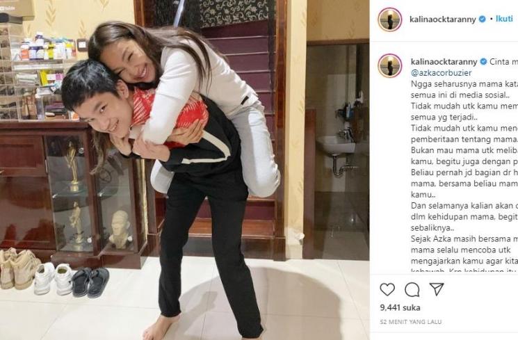 Kalina Ocktaranny dan Azka Corbuzier (Instagram/@kalinaocktaranny)