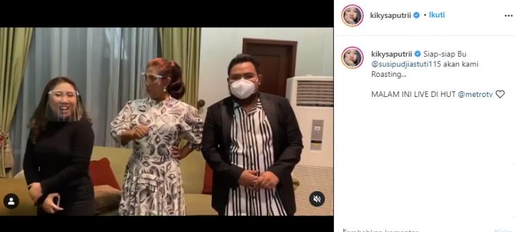 Kiky Saputri, Rigen dan Susi Pudjiastuti (Instagram/@kikysaputrii)
