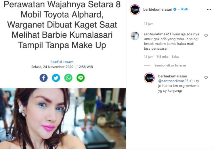 Barbie Kumalasari (Instagram/@barbiekumalasari)