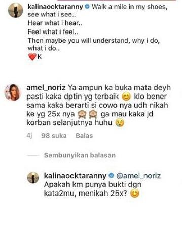 Kalina Ocktaranny tak percaya Vicky nikah 24 kali (Instagram.com/kalinaocktaranny)