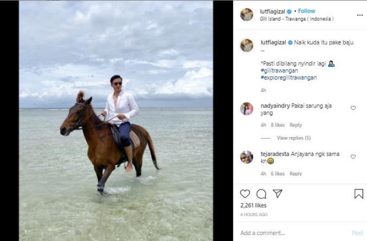 Lutfi Agizal disebut ikuti gaya foto Rizky Billar (Instagram.com/lutfiagizal)