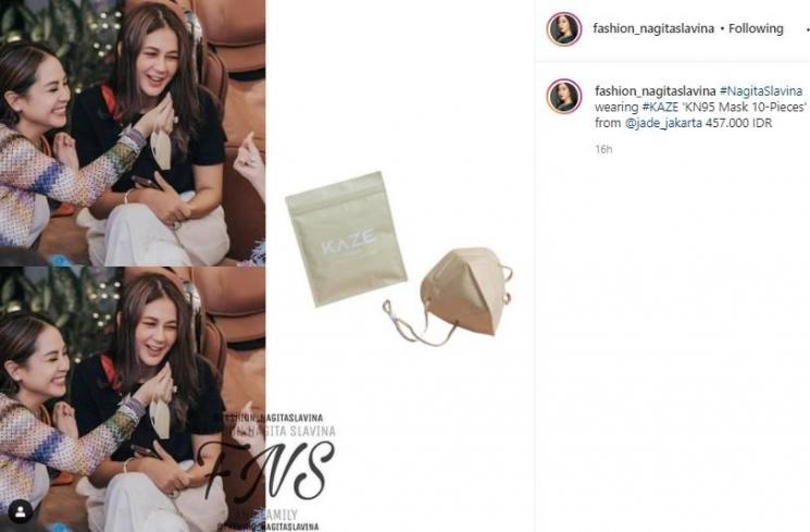 Harga masker Nagita Slavina. (Instagram/@fashion_nagitaslavina)