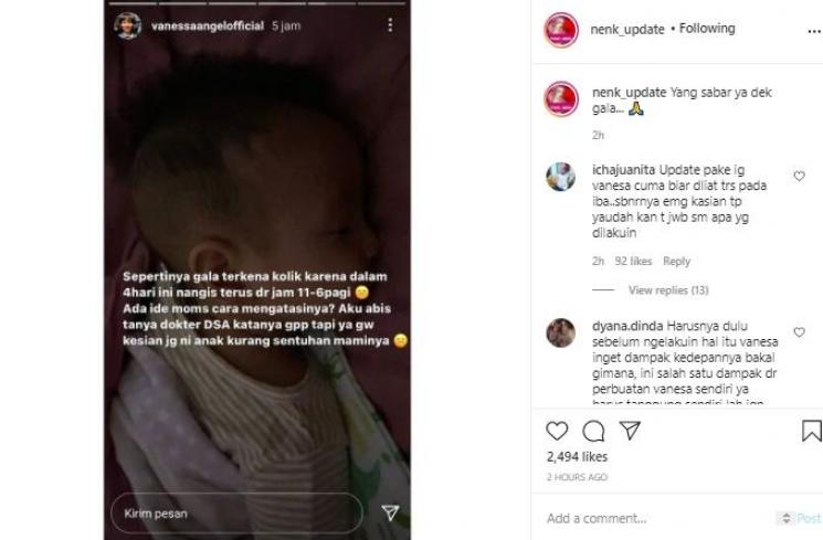 Putra Vanessa Angel (Instagram.com/nenk_gosip)