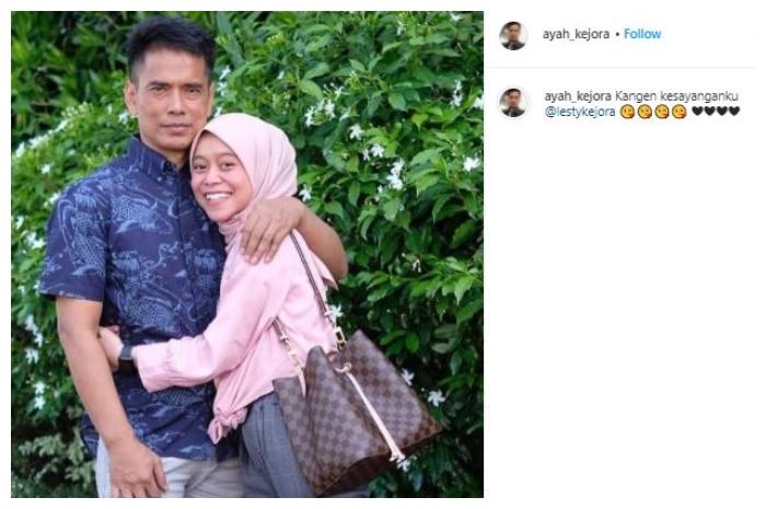 Lesty Kejora dan ayahnya. (Instagram/@ayah_kejora)