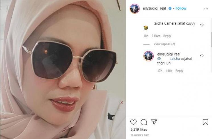 Elly Sugigi dituduh pakai kamera jahat (Instagram.com/ellysugigi_real_)