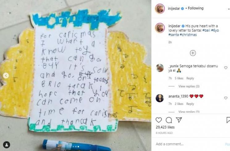 Surat El Barack untuk santa claus (Instagram.com/inijedar)