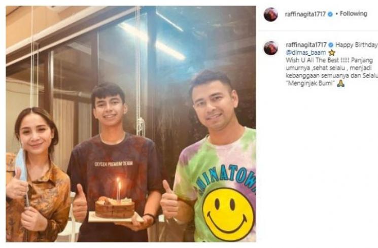 Kejutan ultah Dimas Ahmad. (Instagram/@raffinagita1717)