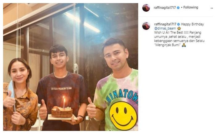 Kejutan ultah Dimas Ahmad. (Instagram/@raffinagita1717) 