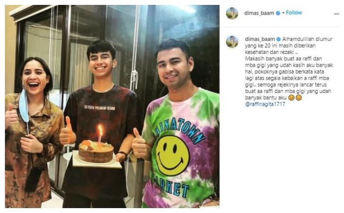 Kejutan ultah Dimas Ahmad. (Instagram/@dimas_baam) 