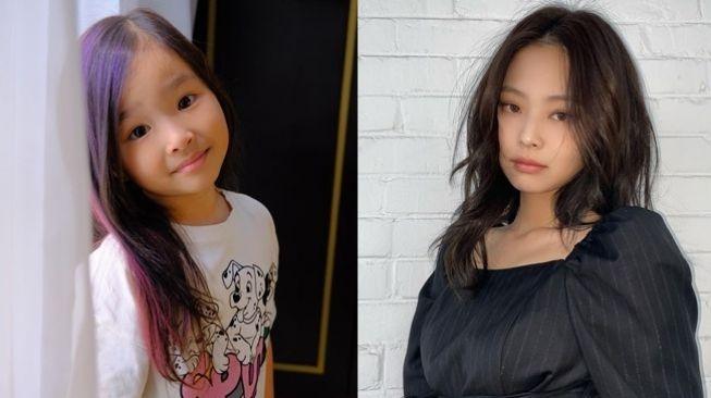 Thalia Putri Onsu dan Jennie BLACKPINK (Kolase Instagram)
