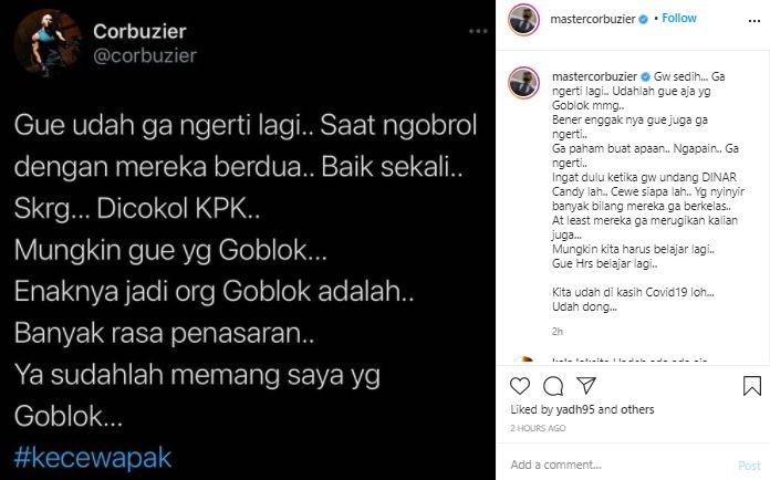 Deddy Corbuzier. (Instagram/@mastercorbuzier)