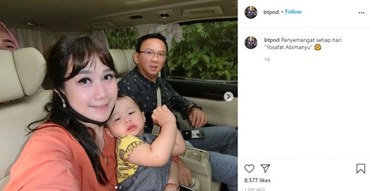 Puput Nastiti Devi bersama Ahok dan anak. (Instagram/@btpnd)