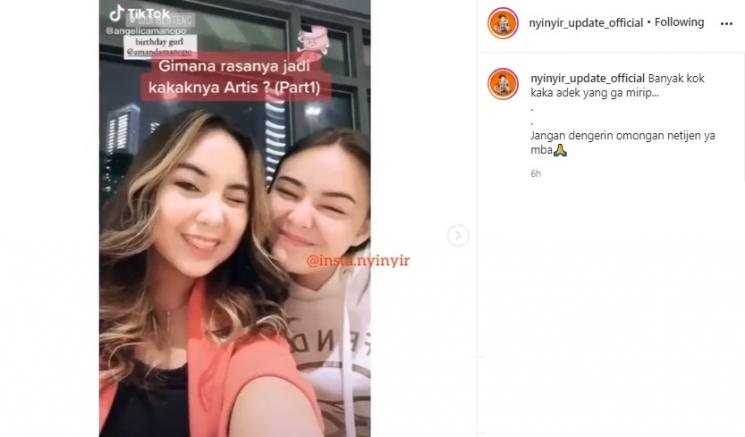 Amanda Manopo dan kakaknya, Angelica Manopo. (Instagram)