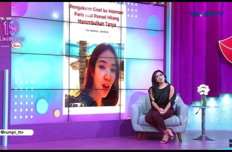 Feni Rose Heran Gisel Curhat ke Hotman Paris. (YouTube/TRANS TV Official)