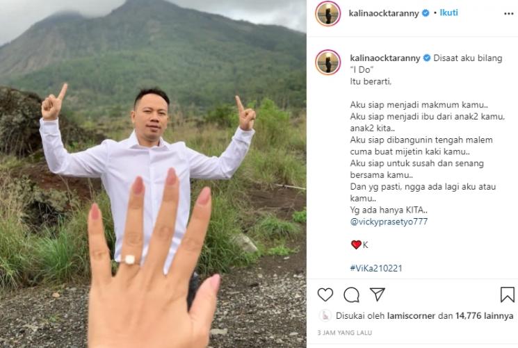 Kalina Ocktaranny dan Vicky Prasetyo (Instagram/@kalinaocktaranny)
