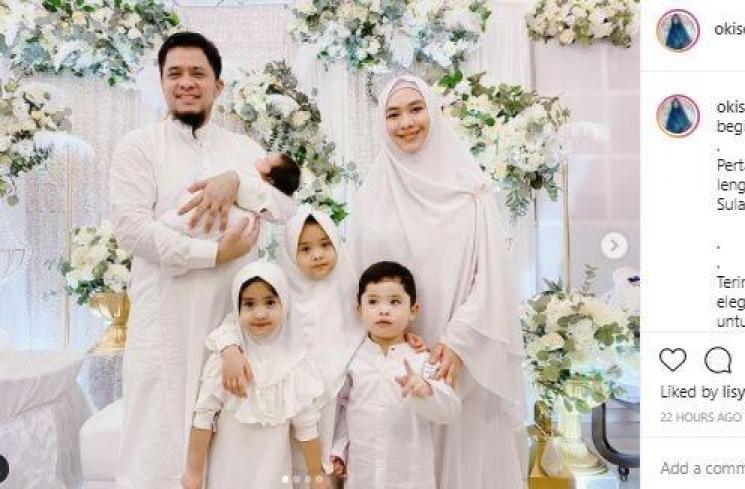 Momen aqiqah anak keempat Oki Setiana Dewi. (Instagram/@okisetianadewi)