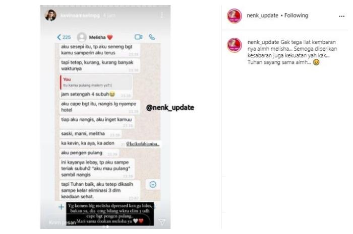 Melisha Sidabutar. (Instagram/@nenk_update)