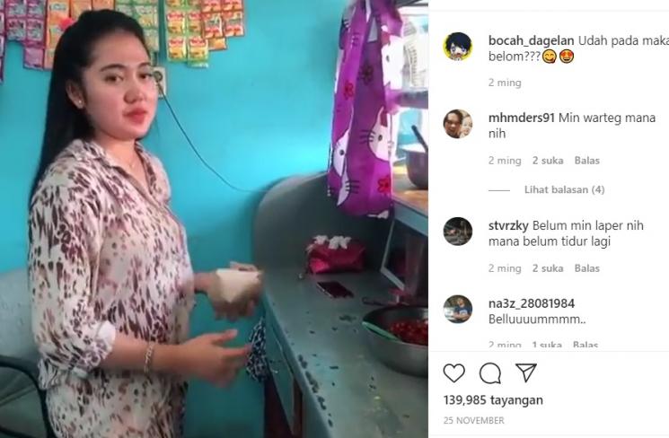 Via Vallen dari Cilegon jai pelayan warteg. [Instagram @bocah_dagelan]