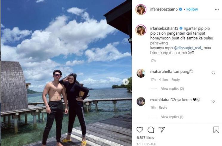 Irfan Sebastian dan Elly Sugigi (Instagram.com/irfansebaztian15)