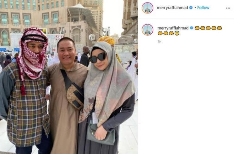 Merry bersama Raffi Ahmad dan Nagita Slavina. (Instagram/@merryraffiahmad)