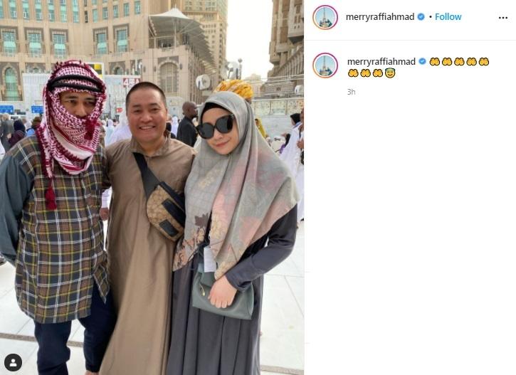 Merry bersama Raffi Ahmad dan Nagita Slavina. (Instagram/@merryraffiahmad)