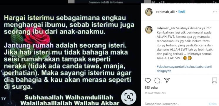 Rochimah, Istri Kiwil (Instagram/@rohimah_alli)