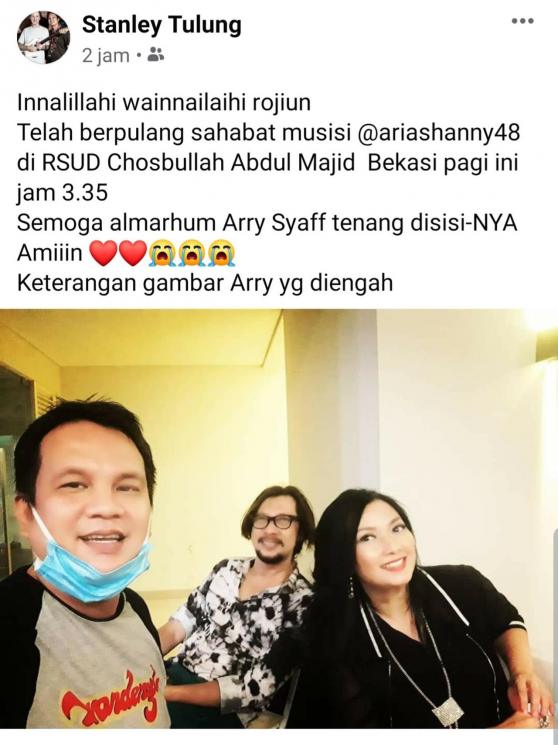 Arry Syaff meninggal dunia(Facebook.com)