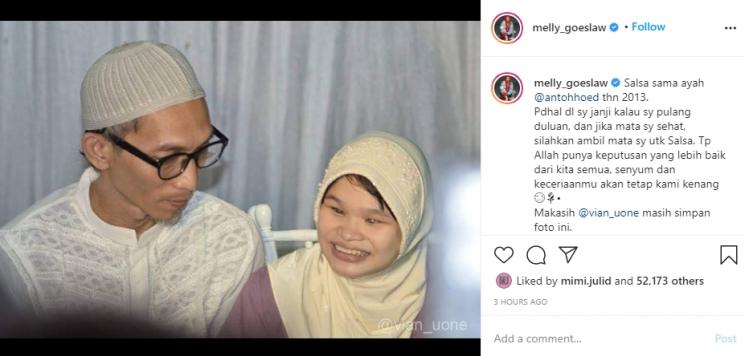Postingan Melly Goeslaw (Instagram.com/melly_goeslaw)