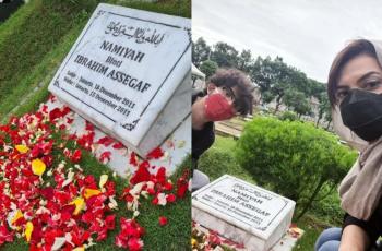 Duka 9 Tahun Lalu, Najwa Shihab Menangis Pilu Ziarah ke Makam Putrinya: Cinta Mami Ulang Tahun