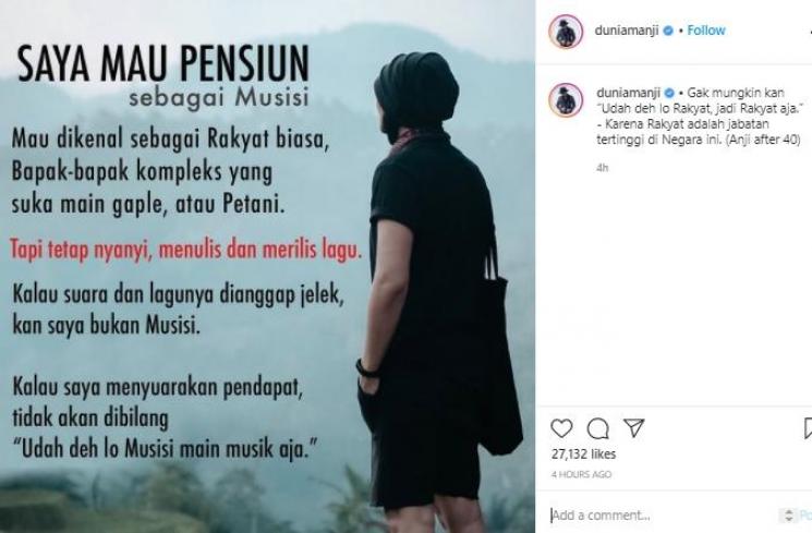 Postingan Anji (Instagram.com/duniamanji)