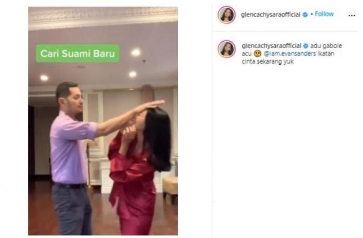 Glenca Chysara dan Evan Sanders. (Instagram/@glencachysaraofficial)