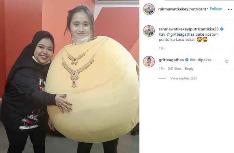 Kekeyi dan Gritte Agatha. (Instagram)