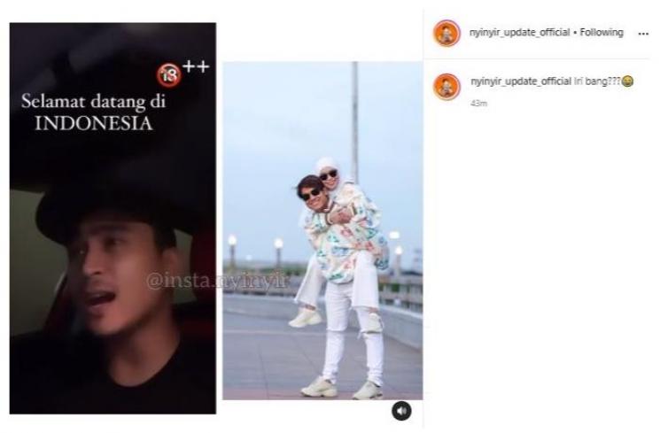 Lutfi Agizal sindir Leslar. (Instagram/@nyinyir_update_official)