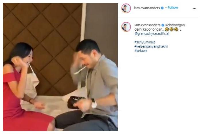 Glenca Chysara dan Evan Sanders. (Instagram/@iam.evansanders)