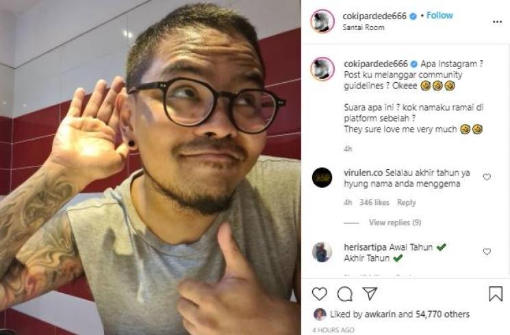 Coki Pardede dihujat netizen (Instagram.com/cokipardede666)