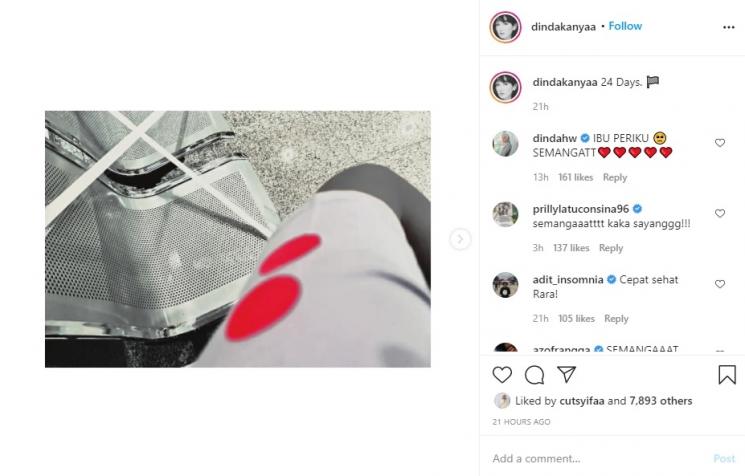 Dinda Kanyadewi positif COVID-19. (Instagram/@dindakanyaa)