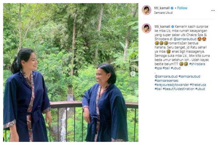 Titi Kamal dan Mbak Lies. (Instagram/@titi_kamall)