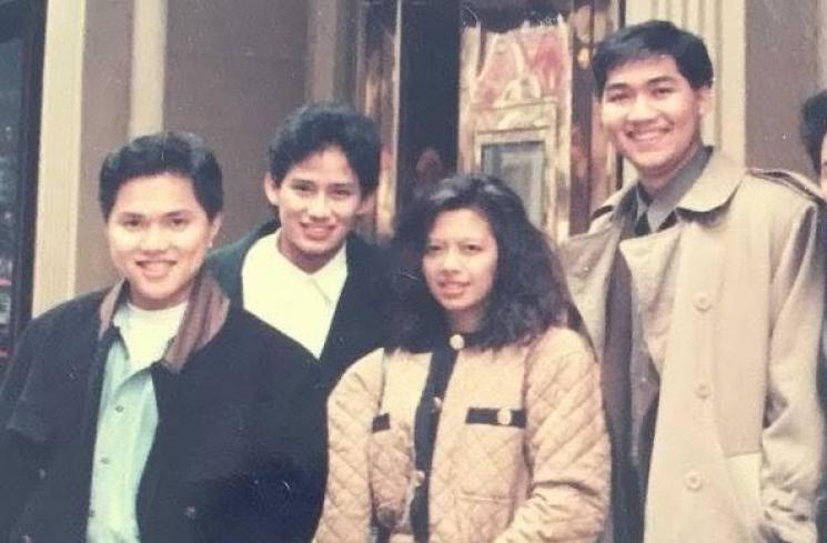 Foto Erick Thohir, Sandiaga Uno dan Muhammad Lutfi saat muda. (Instagram/Erick Thohir)