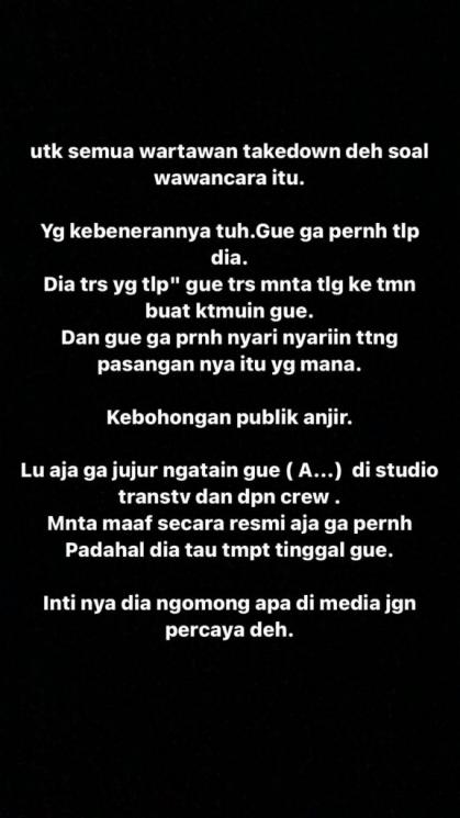 Curhatan putri Elly Sugigi (Instagram.com/ulfidmy)