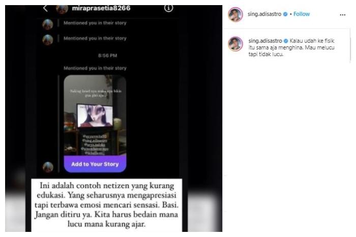 Adi Sastro. (Instagram/@sing.adisastro)
