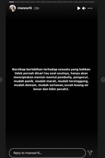 Rina Nose semprot netizen (Instagram.com/rinanose16)