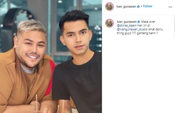 Dimas Ahmad di-makeover Ivan Gunawan. (Instagram/@ivan_gunawan)