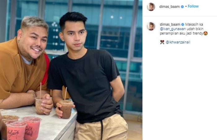 Dimas Ahmad di-makeover Ivan Gunawan. (Instagram/@dimas_baam)