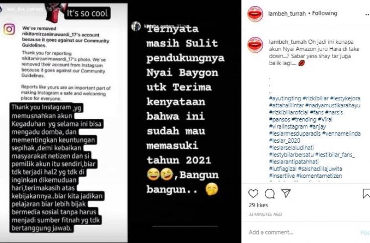 Sindiran Kiki The Potters untuk Nikita Mirzani (Instagram.com)