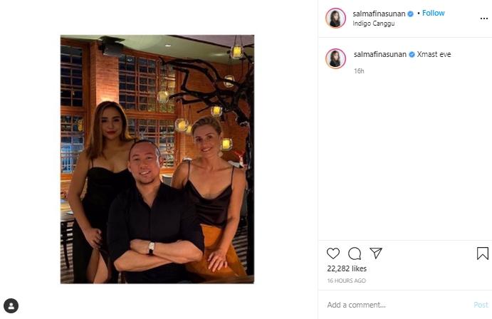 Salmafina rayakan natal (Instagram.com)