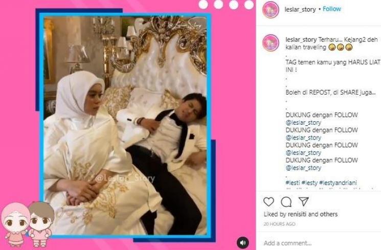 Lesti Kejora dan Rizky Billar. (Instagram/@leslar_story)