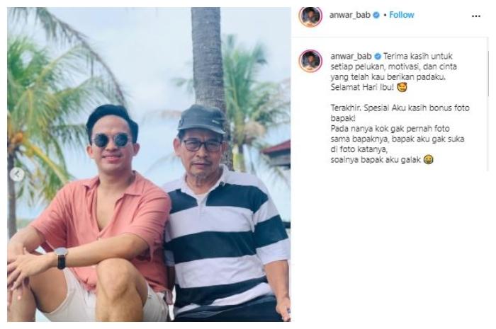 Wajah glowing Anwar Sanjaya. (Instagram/@anwar_bab)