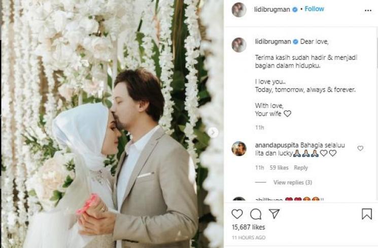Lidi Brugman dan Lucky Perdana (Instagram.com/lidibrugman)