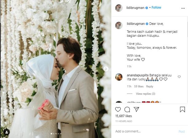 Lidi Brugman dan Lucky Perdana (Instagram.com/lidibrugman)