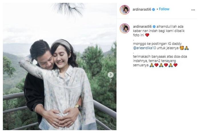Ardina Rasti hamil anak kedua. (Instagram/@ardinarasti6)